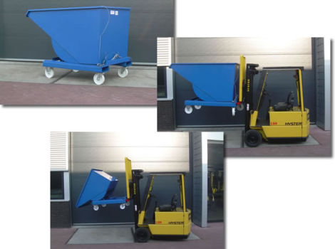 Kippcontainer für Gabelstapler